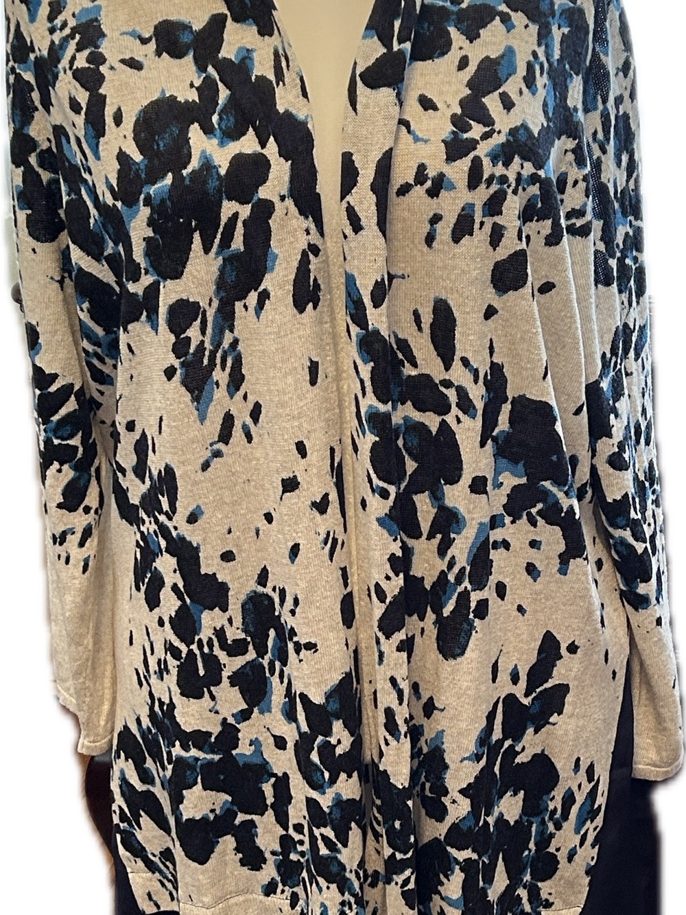 NIC+ZOE Black and Blue Knit Cardigan